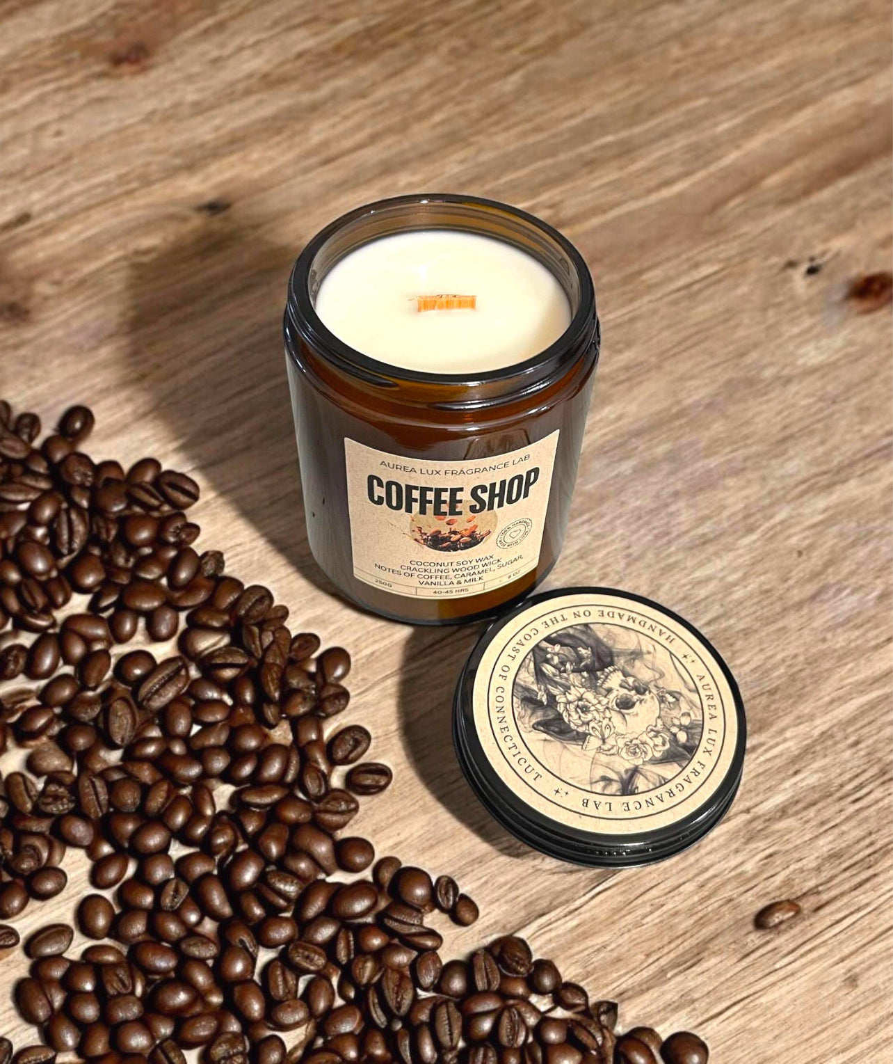 Coffee Shop - Coconut Soy Candle With Wood Wick