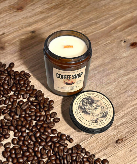 Coffee Shop - Coconut Soy Candle With Wood Wick